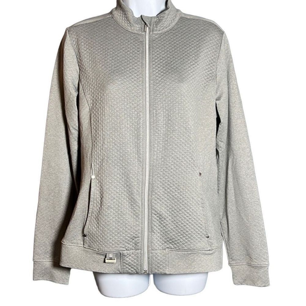 Lady Hagen Gray Athletic Zip Up size M EUC